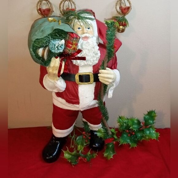 Vtg. Kirkland's Paper Mache Santa Claus Holiday Decor - Picture 1 of 10